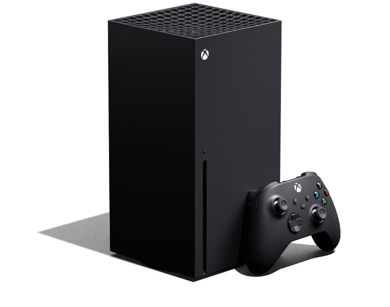 Detailansicht der Xbox Series X Konsole