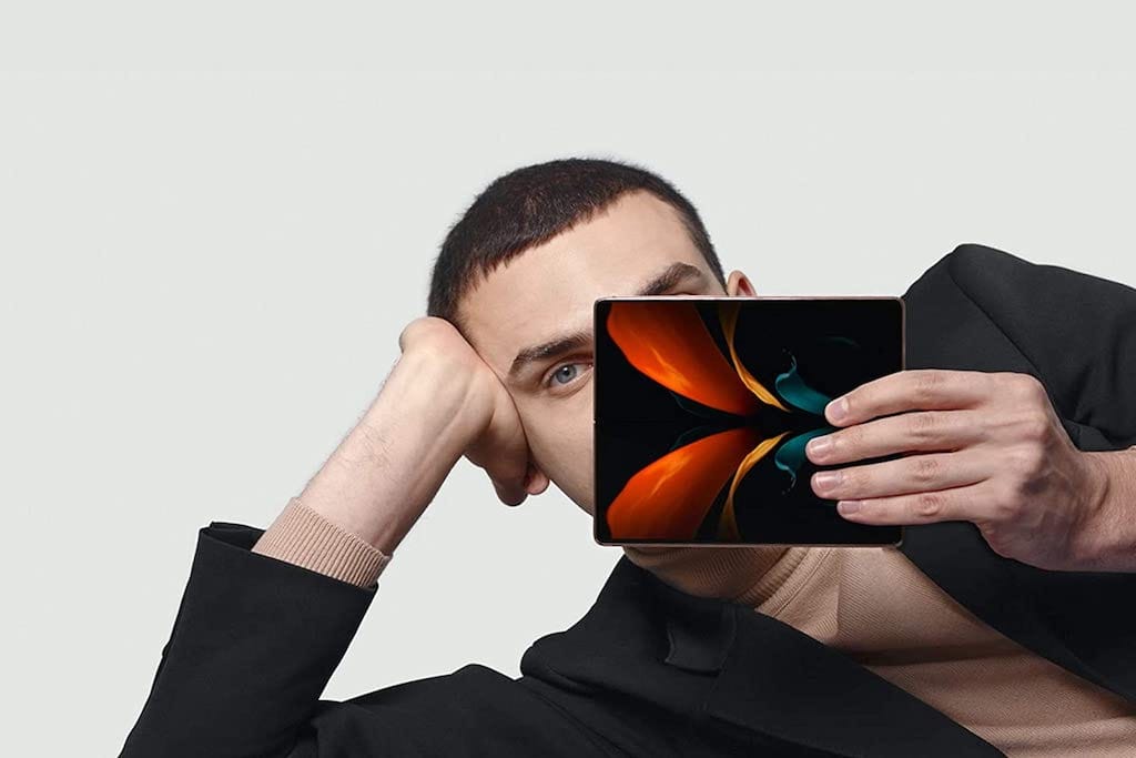 Aufgeklappte Galaxy Z Fold2 5G