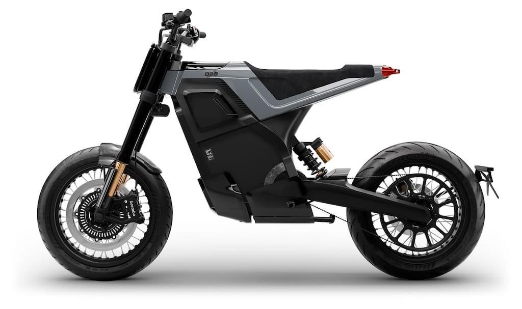 1a Elektro-Motorrad von DAB Motors in Grau