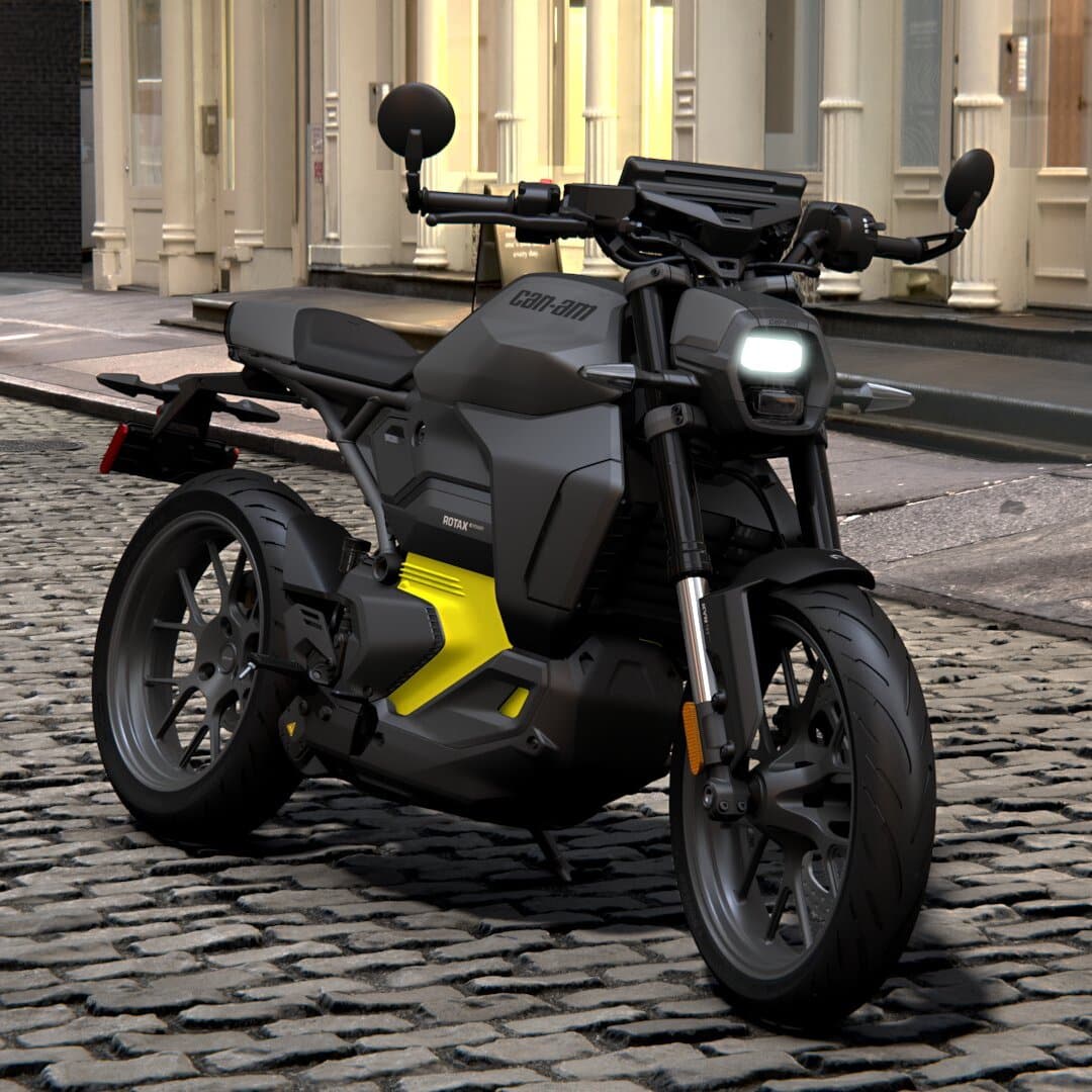 Pulse E-Motorrad von Can-am in Schwarz