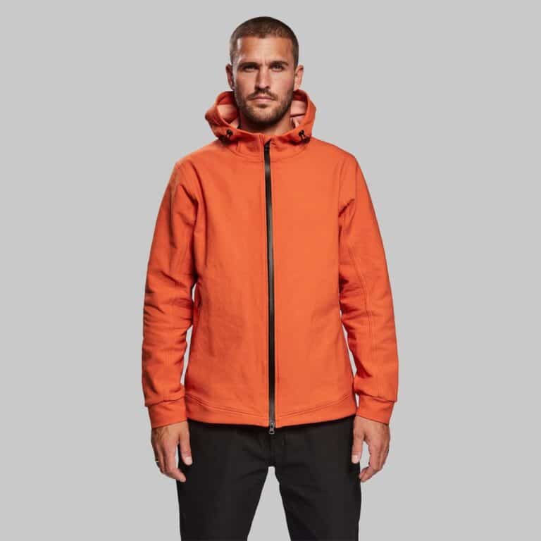 Indestructible Hooded Jacket in International Orange