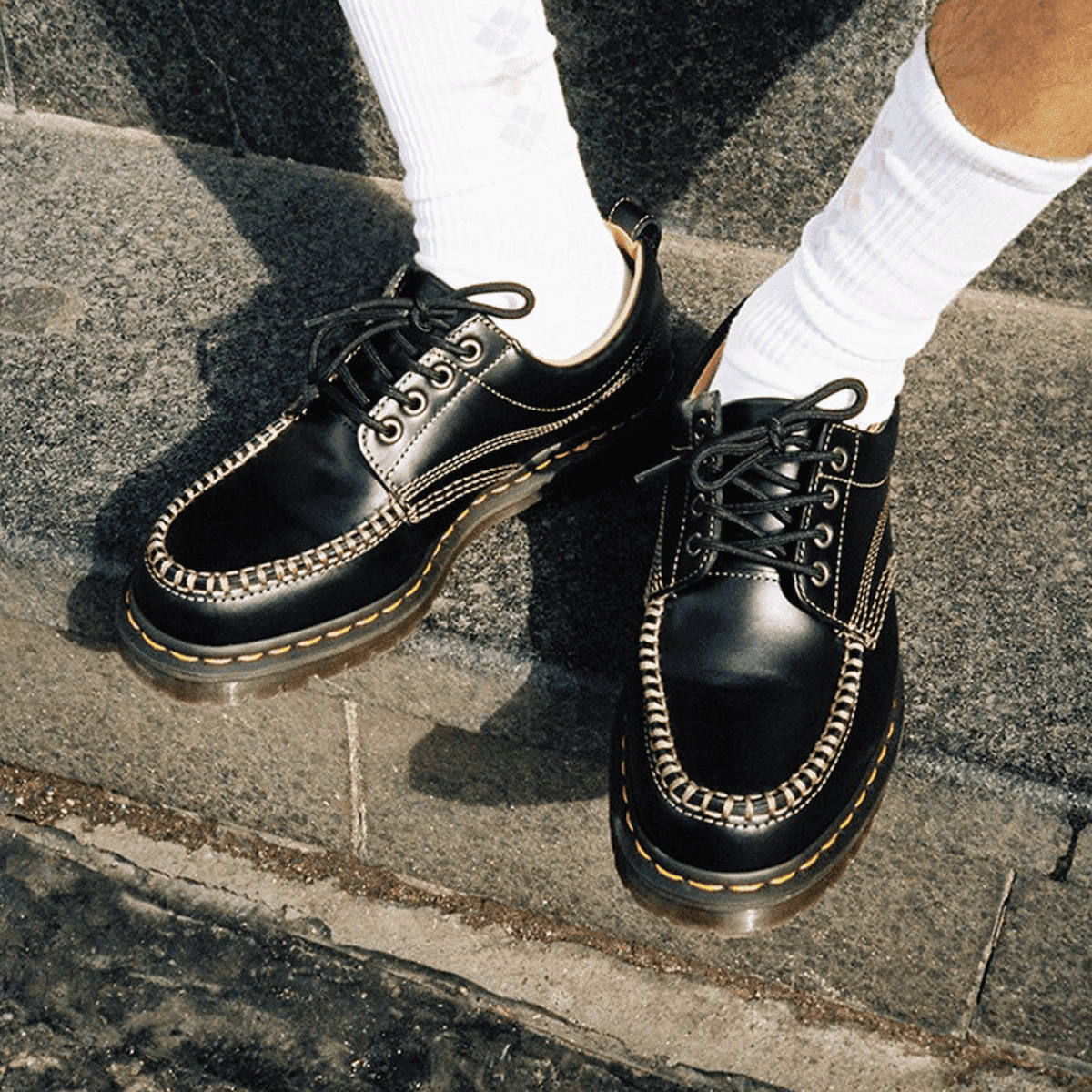 dr martens lowell leder schuh schwarz
