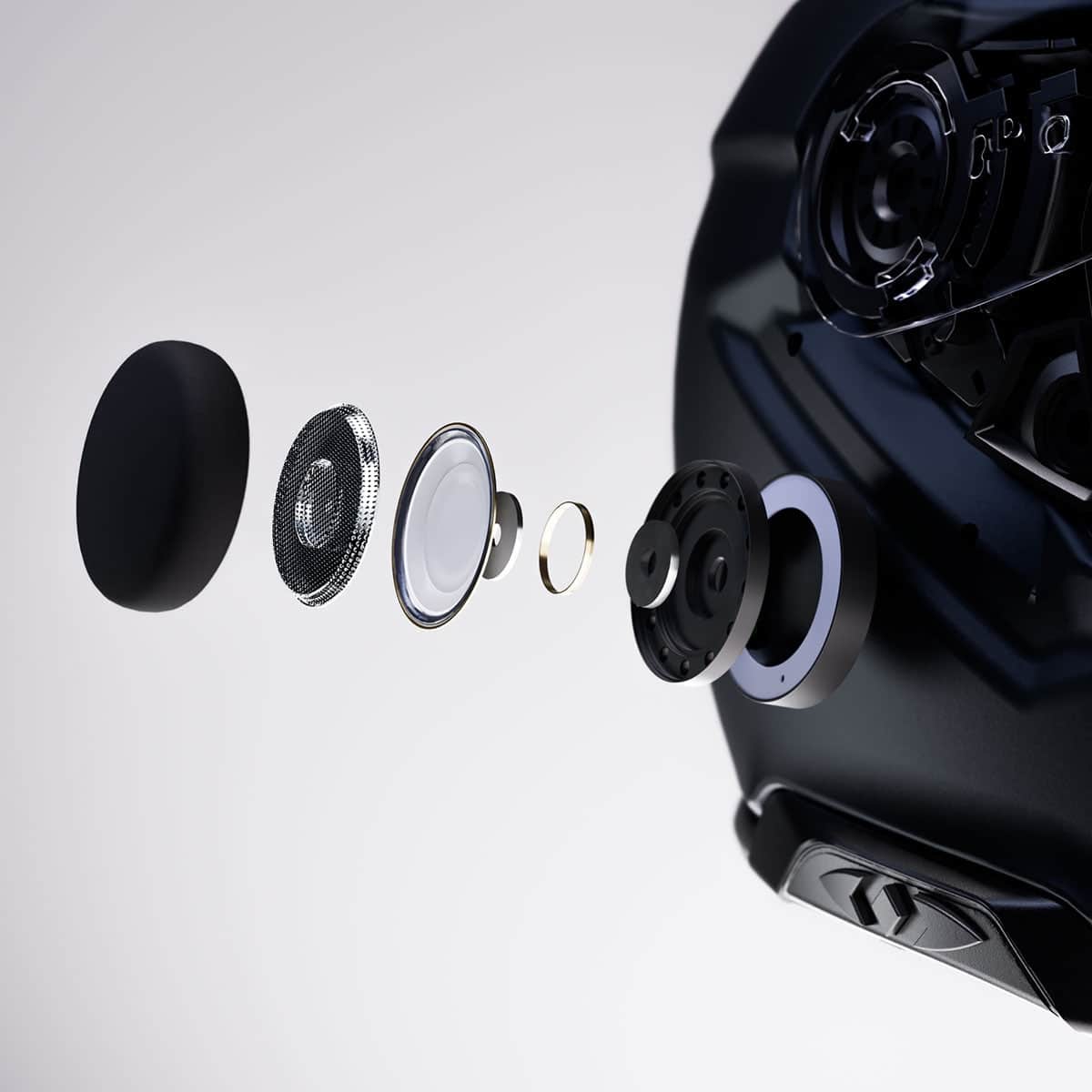 eyelights shoei gt air 3 smart motorradhelm premium audio kit