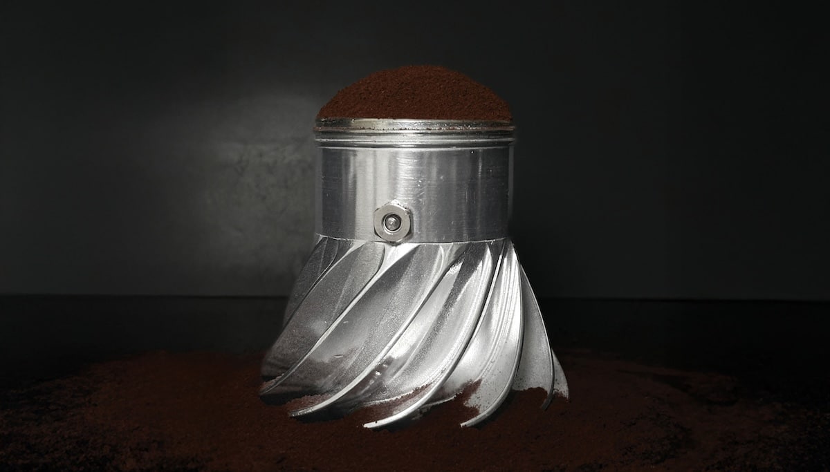 spiralfoermige helix design turbo moka