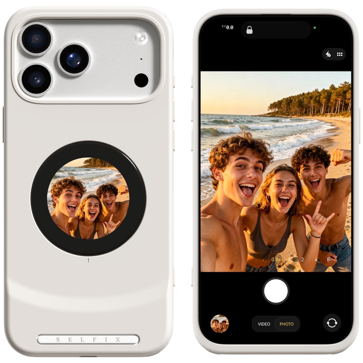 Selfix iPhone-Hülle mit Rückseiten-Display