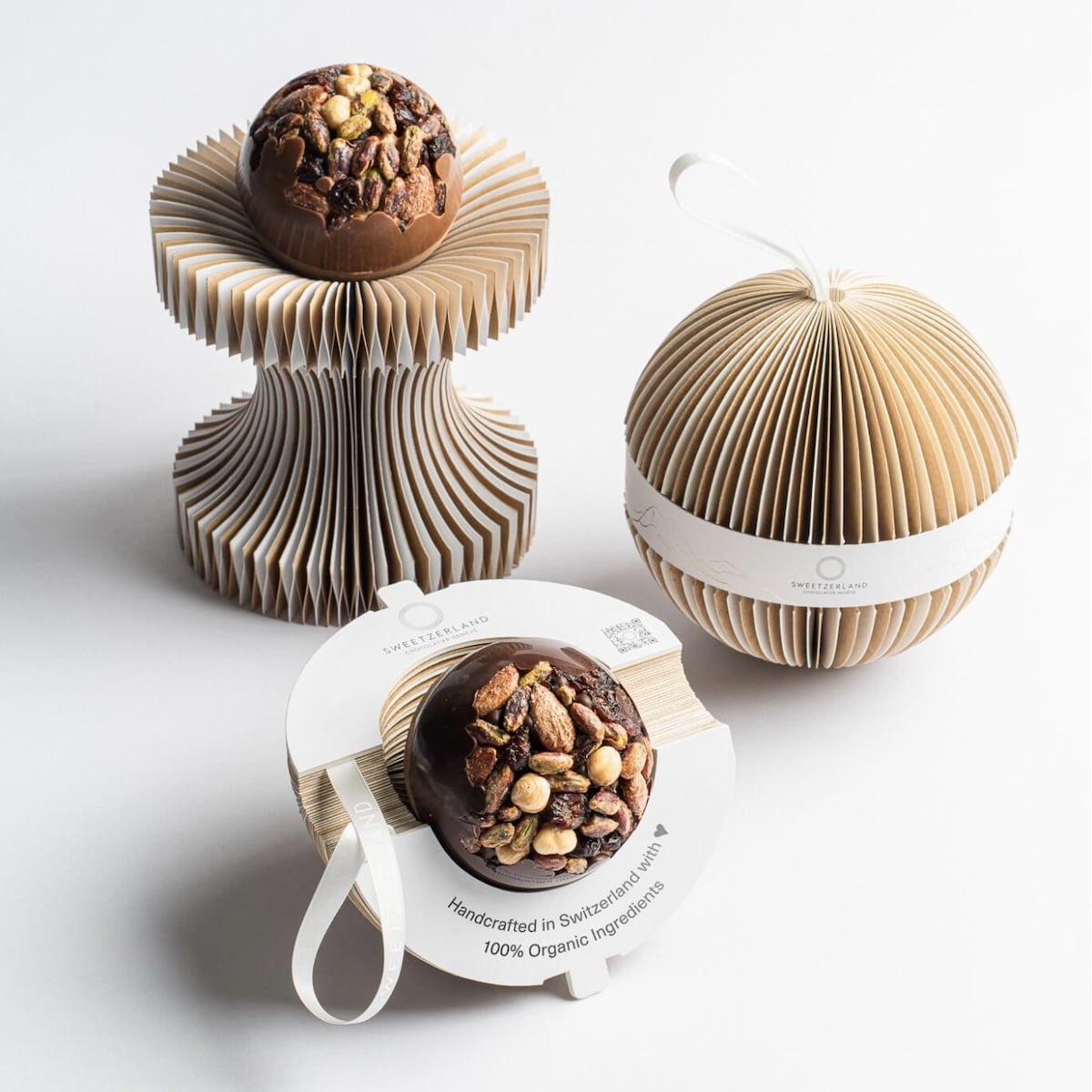 The Sweet Secret Schokoladenkugel  und Verpackung von Sweetzerland