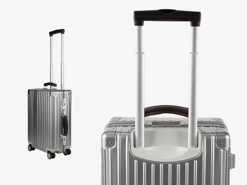 Metallene Teleskopgestänge des Aerionn Forma Titan Koffers