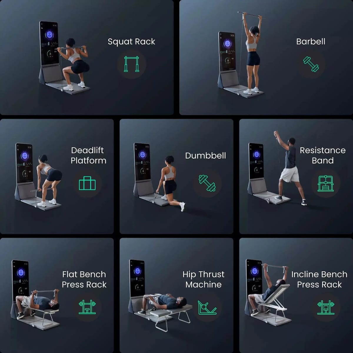 Übungen für das AEKE K1 Smart-Home Gym
