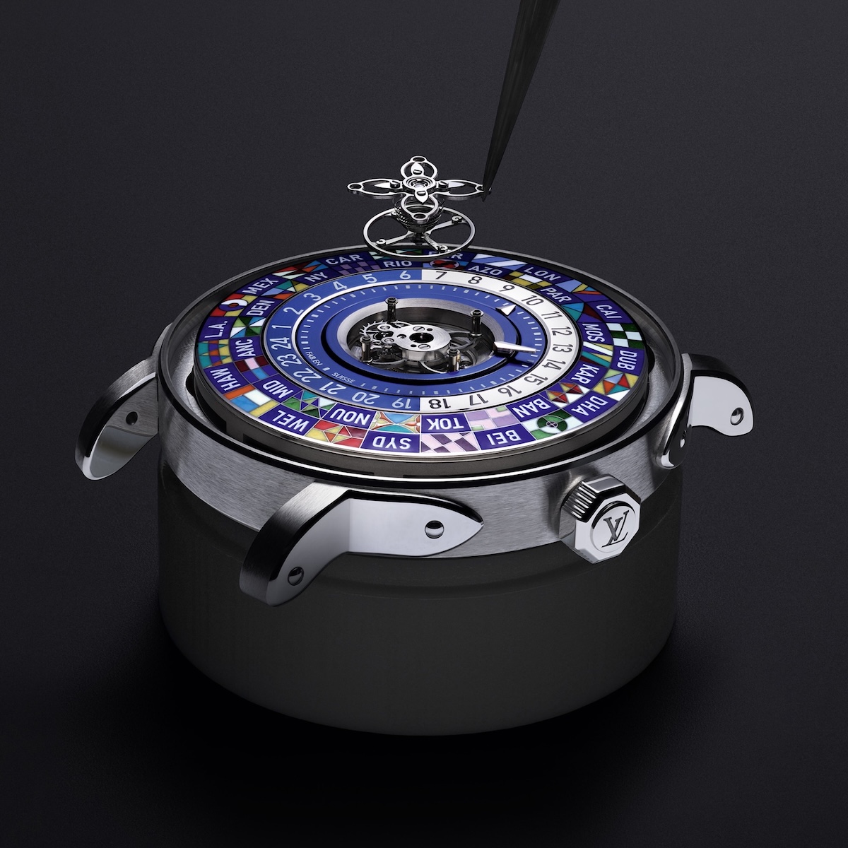 Aufbau der Louis Vuitton Escale Worldtime Flying Tourbillon